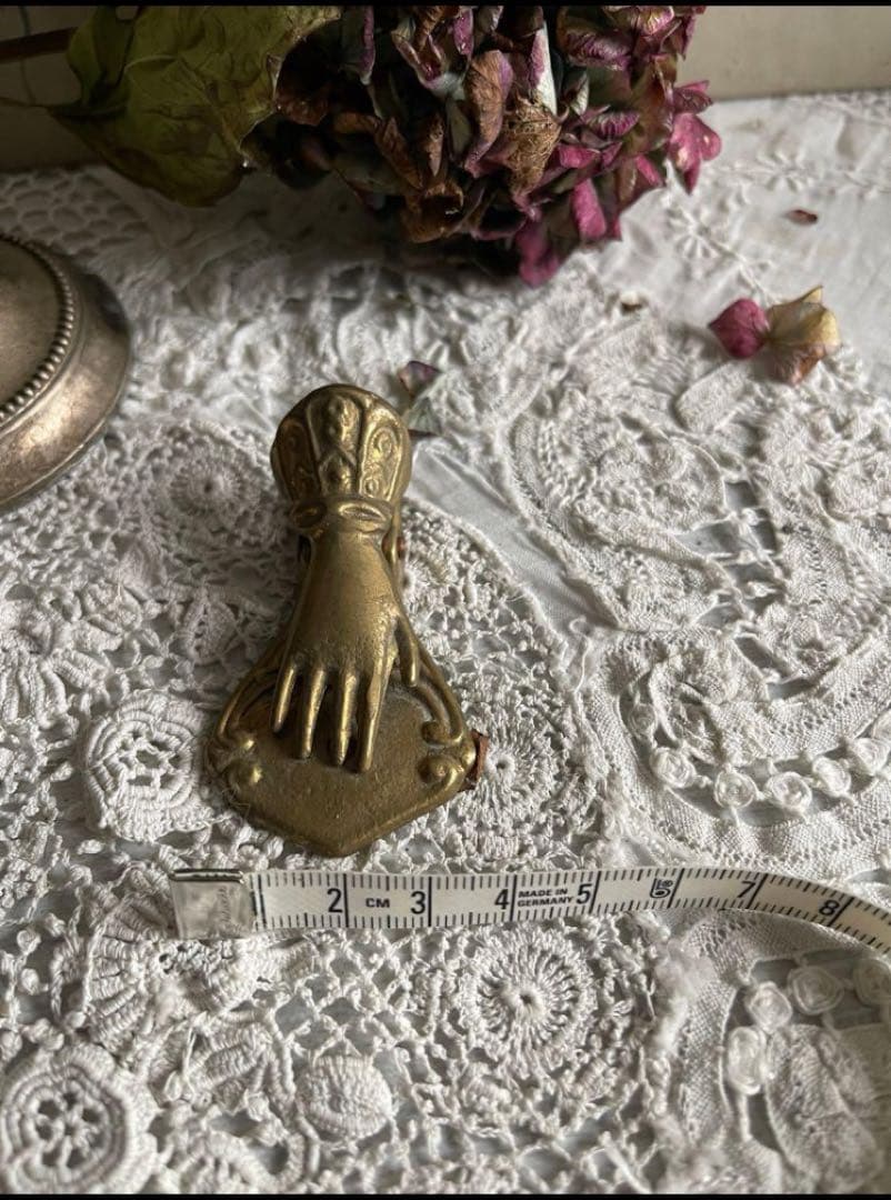 【お70】10 フランス　アンティーク　ハンド　クリップ 貴婦人の手