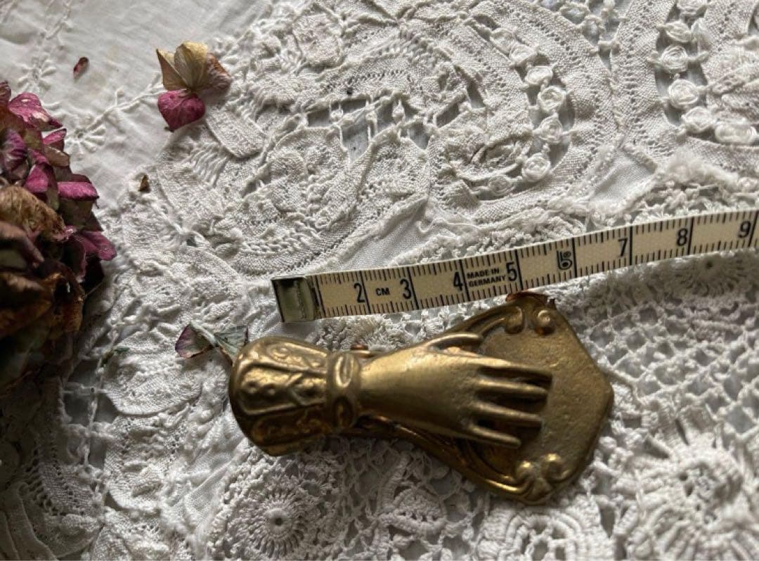 【お70】10 フランス　アンティーク　ハンド　クリップ 貴婦人の手