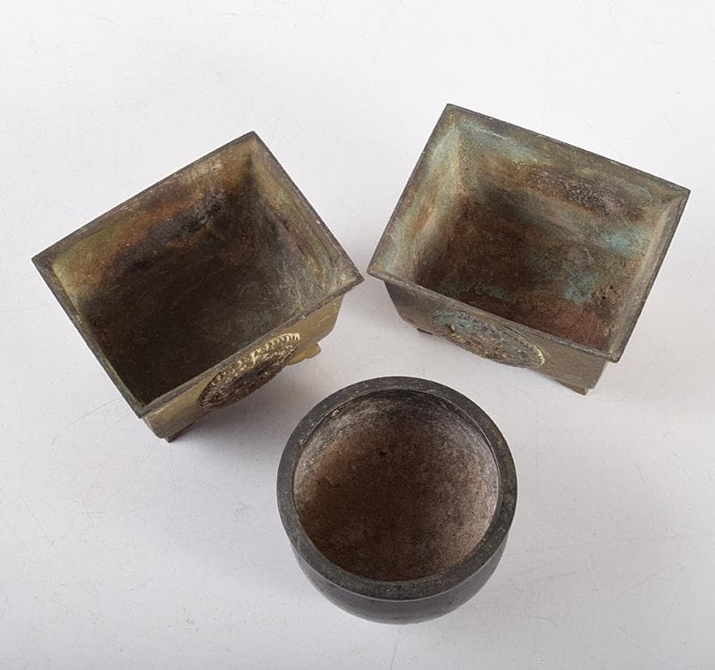 仏教美術　古銅　香炉　花立　火立　仏飯器など　仏具15点まとめて　V　R5094