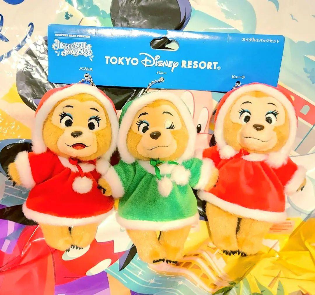 サンボネッツ　ぬいぐるみバッジ３点セット『カントリーベアシアター　ジングルベル』