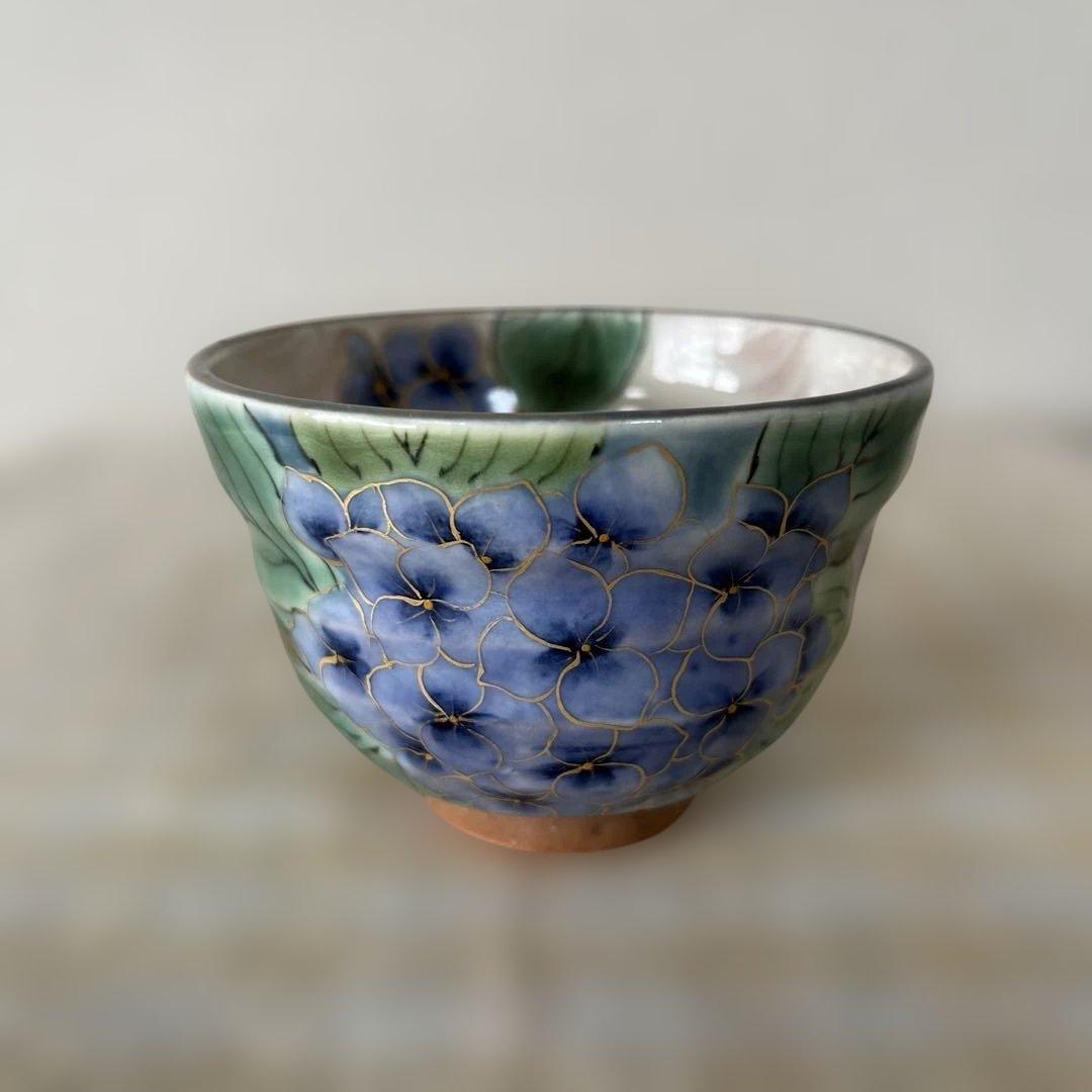 京焼 陶葊 陶あん 色絵付け 湯呑み 4客セット