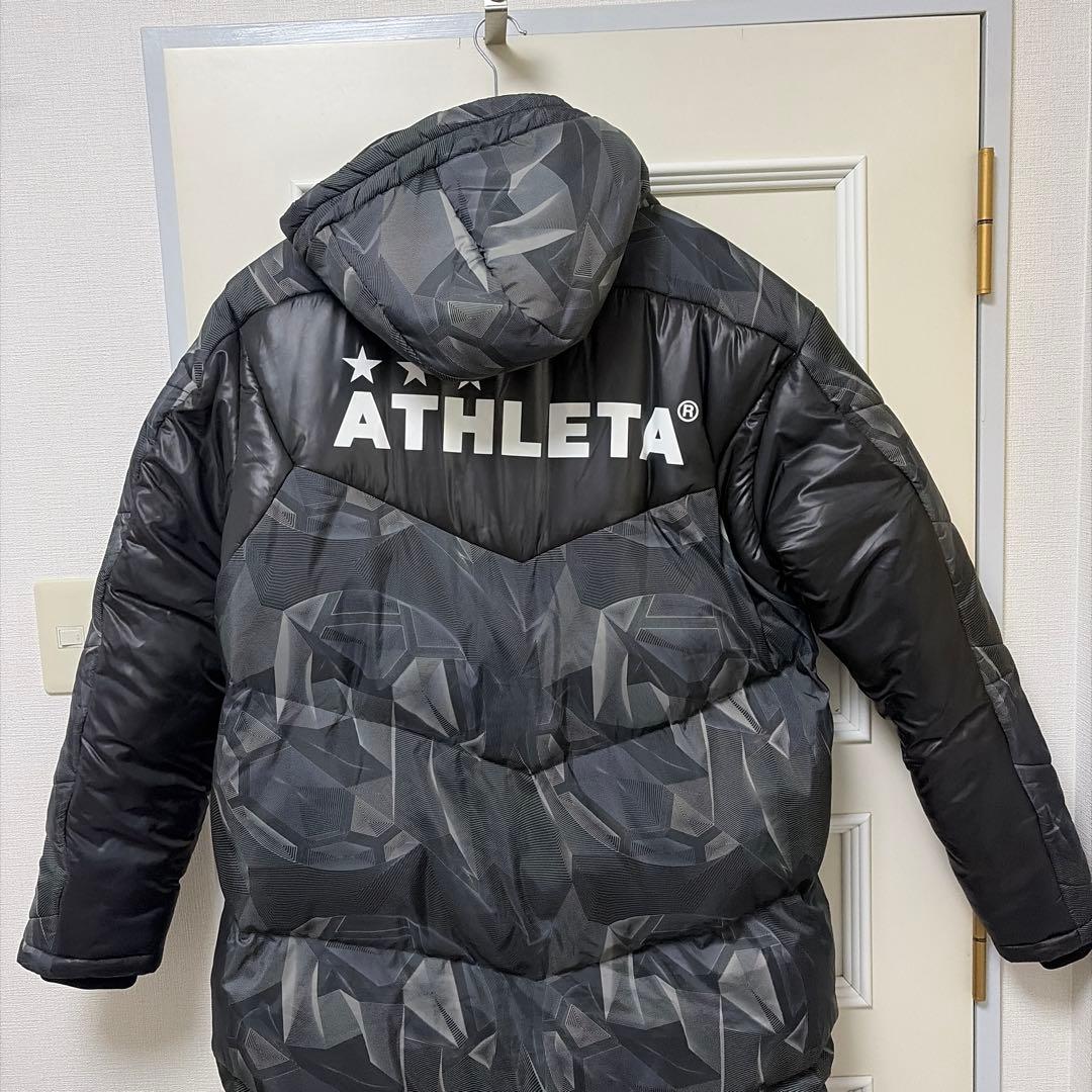 大人気Oサイズ　アスレタ　極暖　ベンチコート　幾何学模様