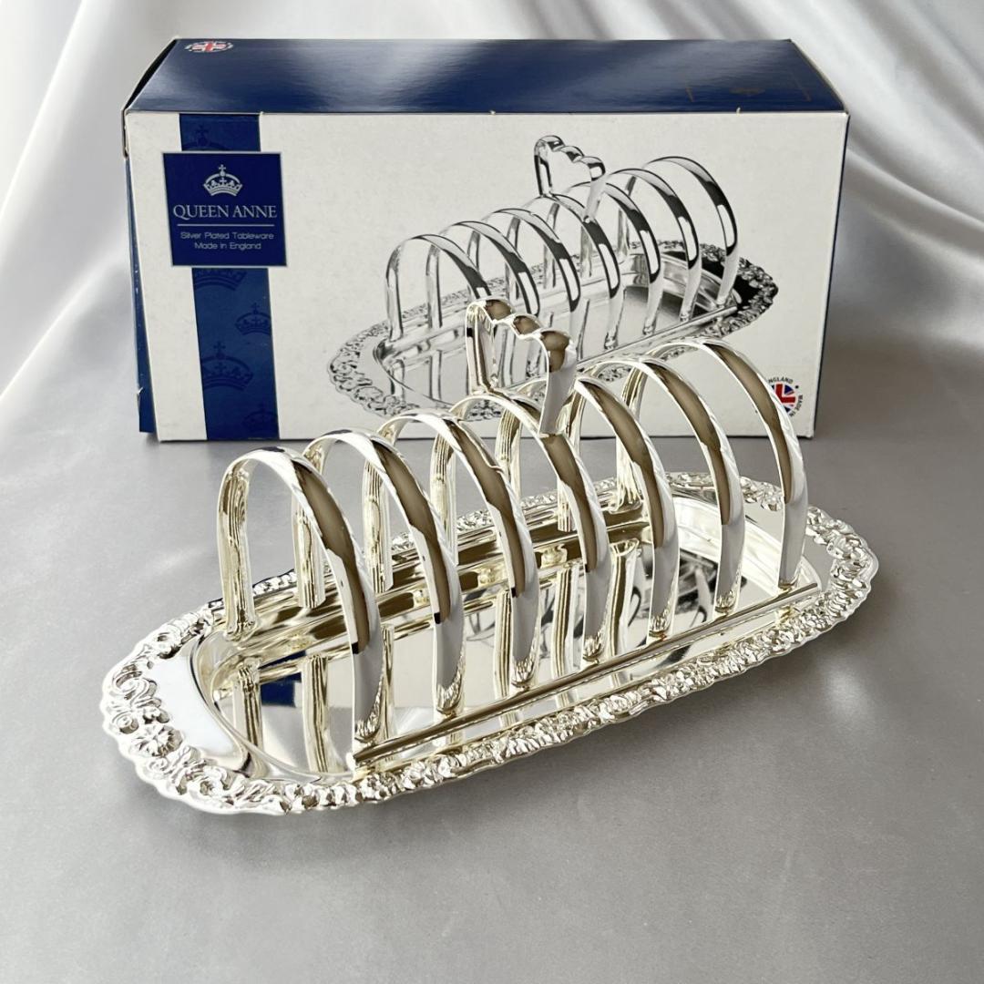 【QUEEN ANNE】 トーストラック【シルバープレート】