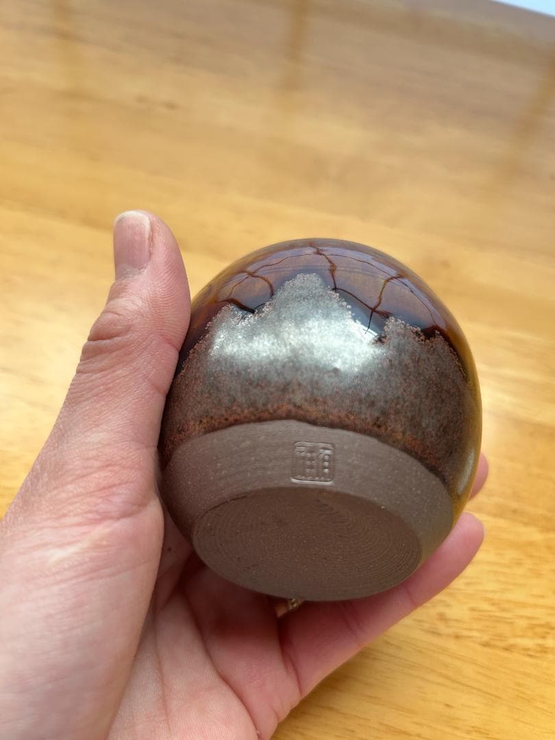 【茶入】松屋肩衝　大名物　笹田有祥　1回のみ使用