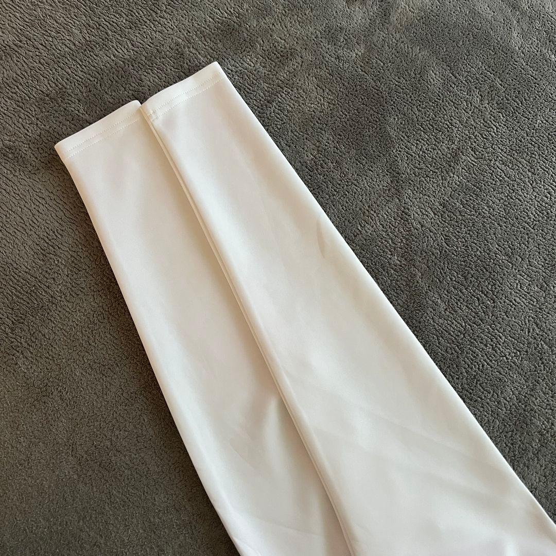 V12 ヴィトゥエルヴ モックネック　ハイネック　長袖シャツ　白　M ゴルフ