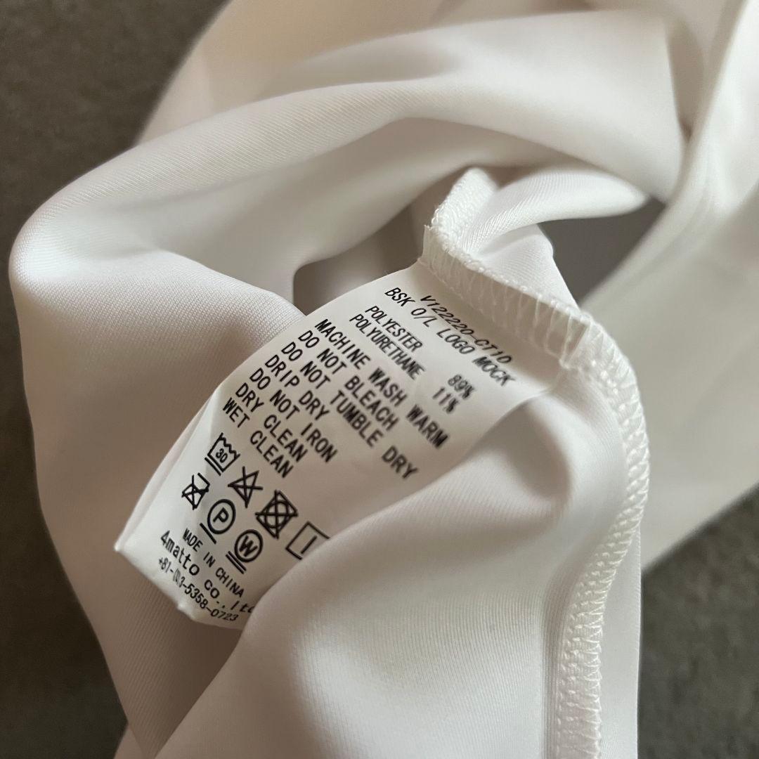 V12 ヴィトゥエルヴ モックネック　ハイネック　長袖シャツ　白　M ゴルフ