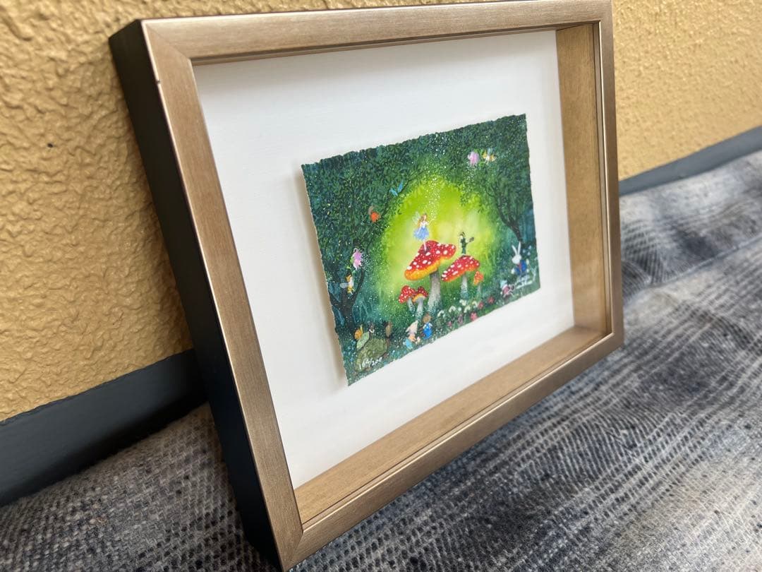 横山真弥　森の秘密　版画 作家直筆サイン入り　 アートボックス