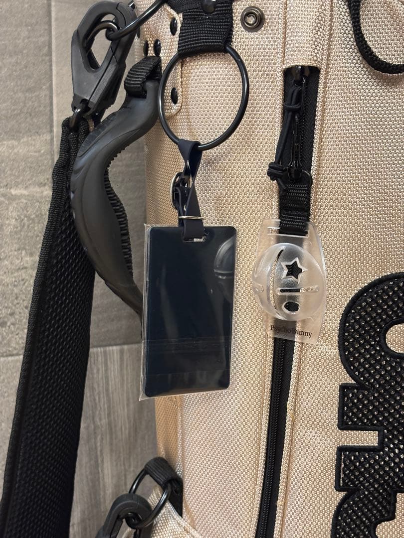 サイコバニー スタンドキャディバッグ BLOCK PB アイボリー　2024秋冬