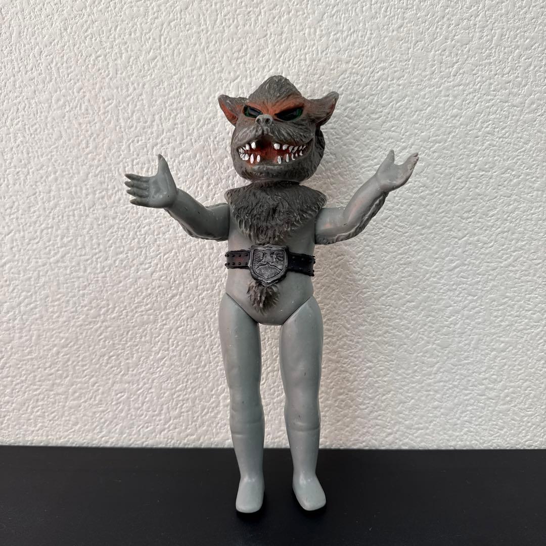 当時物　旧バンダイ　仮面ライダー　怪人　オオカミ男　ソフビ