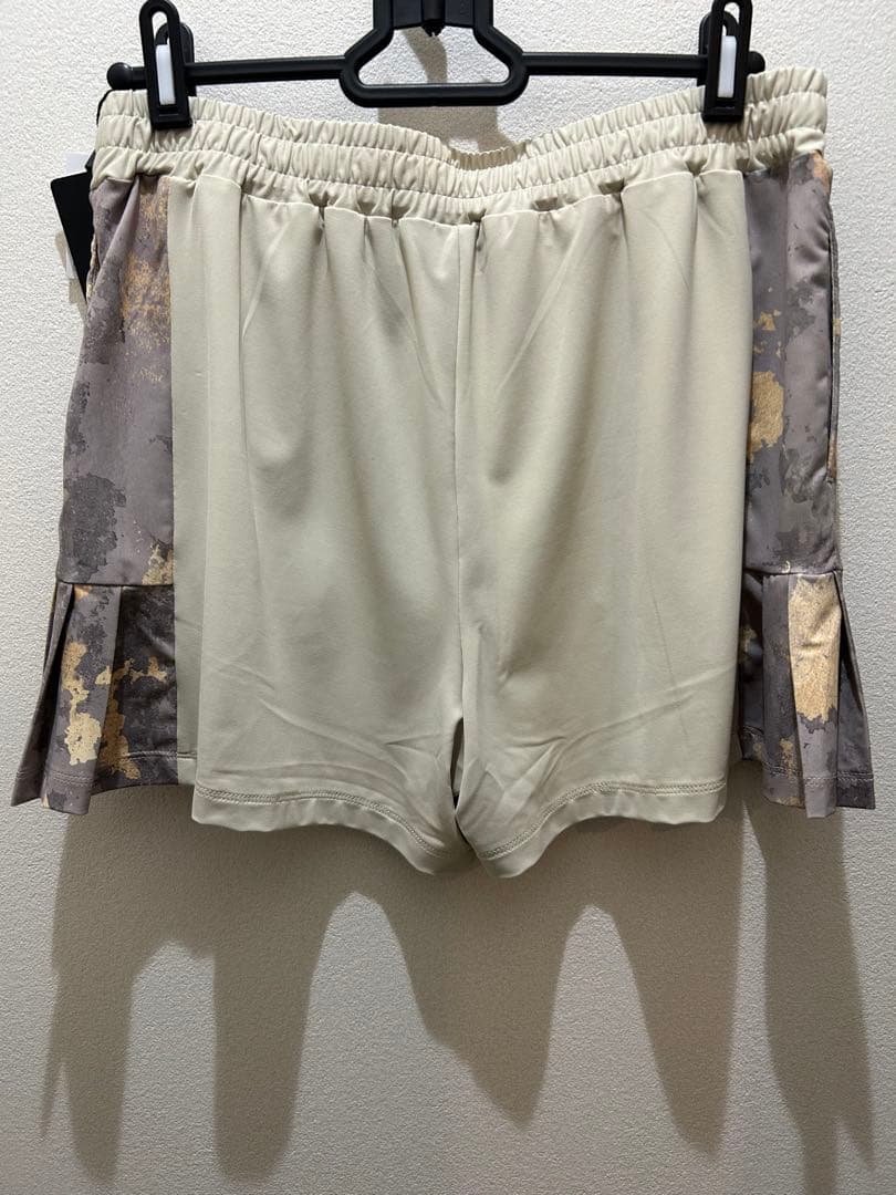 Admiral サイドプリーツハーフパンツ ベージュ・グレー　レディースＬサイズ