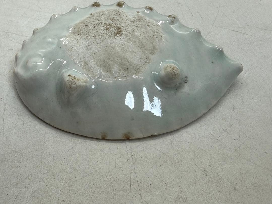 江戸　古伊万里　染付　鮑形山水人物紋小皿6点　　送料込み260130