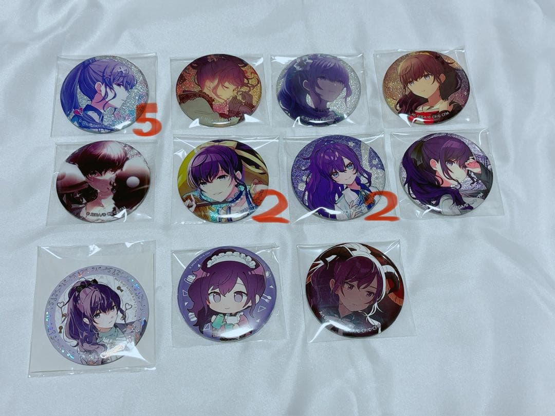 プロセカ 朝比奈まふゆ 缶バッジ ぱしゃこれ ウエハース ヴァイス ヴァイス