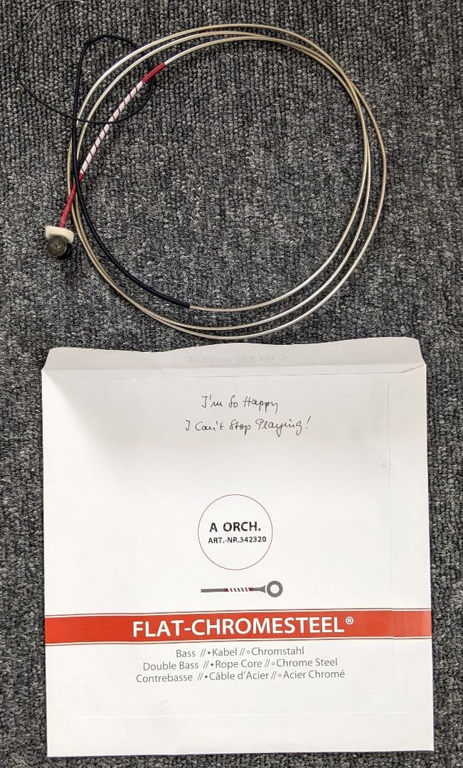 コントラバス弦　ピラストロ　フラットクロムスチール　５弦セット