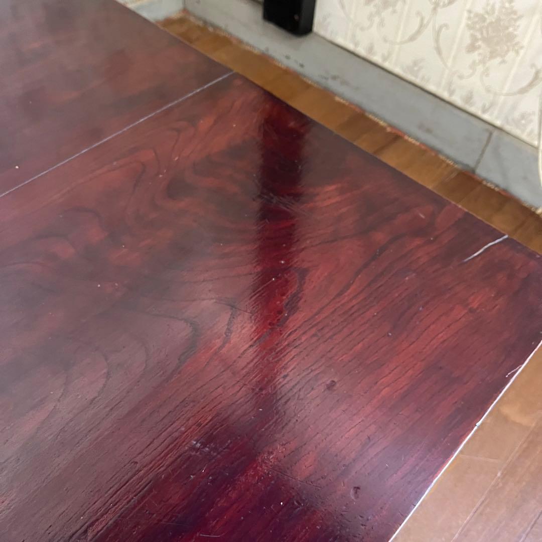 【アンティーク】木製 無垢 四角 座卓 文机 ローテーブル センターテーブル