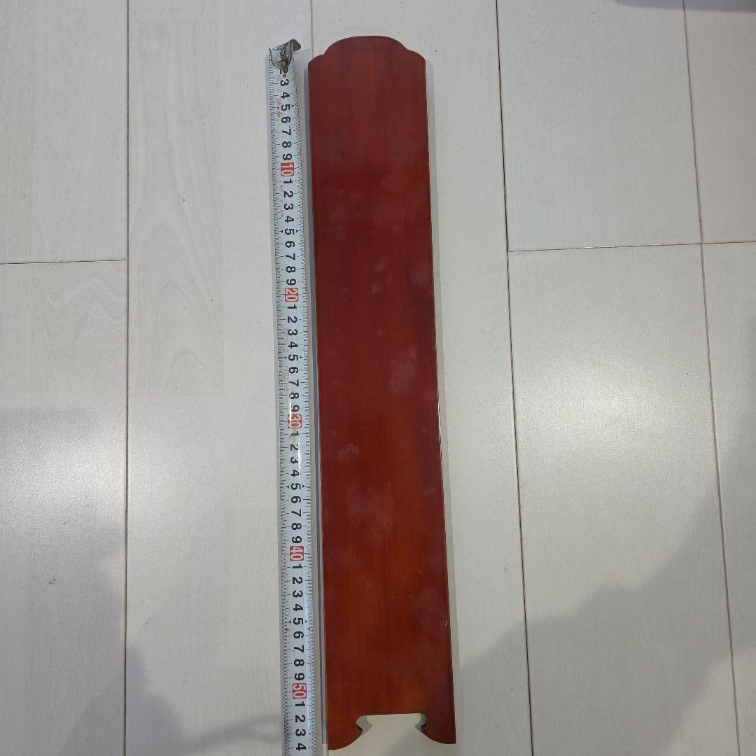 山水画 短冊 青い人付き 約54cm