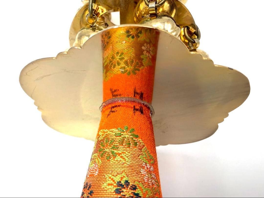 日本舞踊用鈴 花柄持ち手 巫女鈴　三番叟鈴　神楽　神楽鈴　日本舞踊　巫女　神社