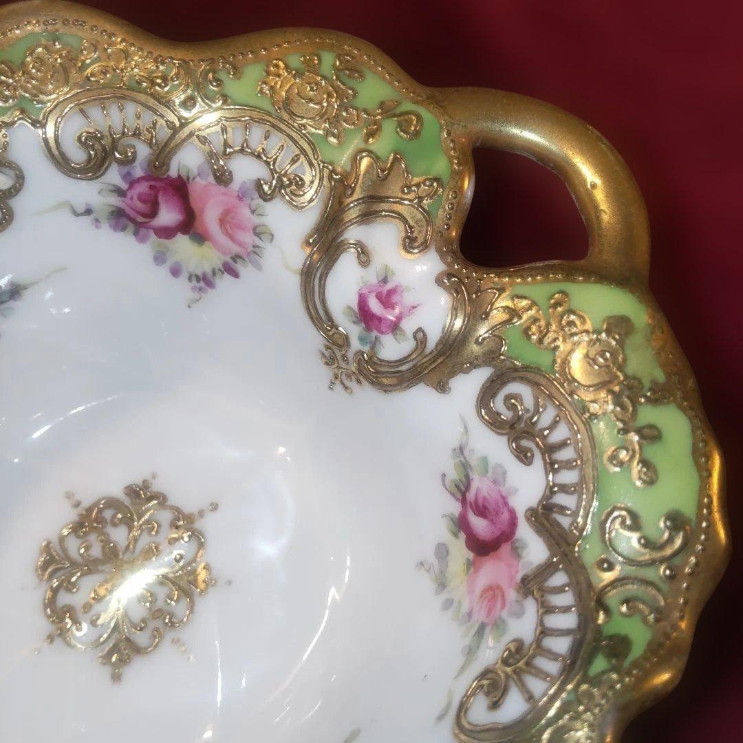 特別価格 オールドノリタケ RC薔薇の花に金盛り装飾のボウル