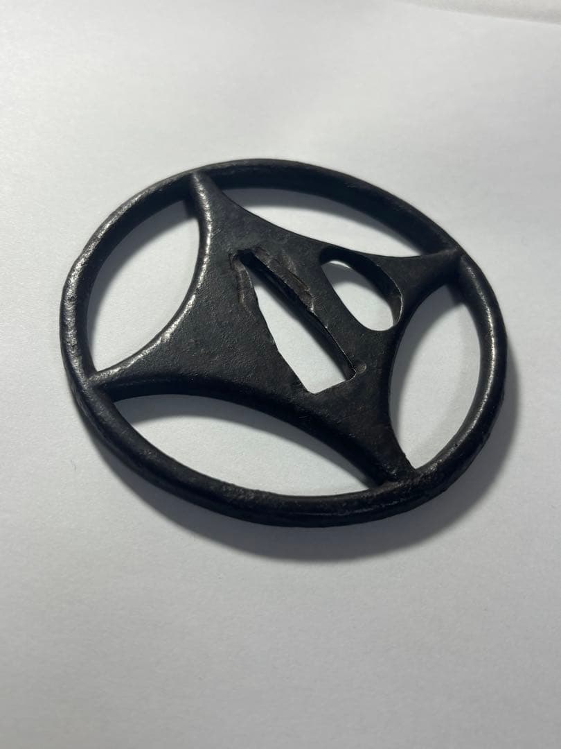 鑑定書付き 鐔　古正阿弥　糸巻透　室町時代　保存刀装具　正真　本物　武具　日本刀