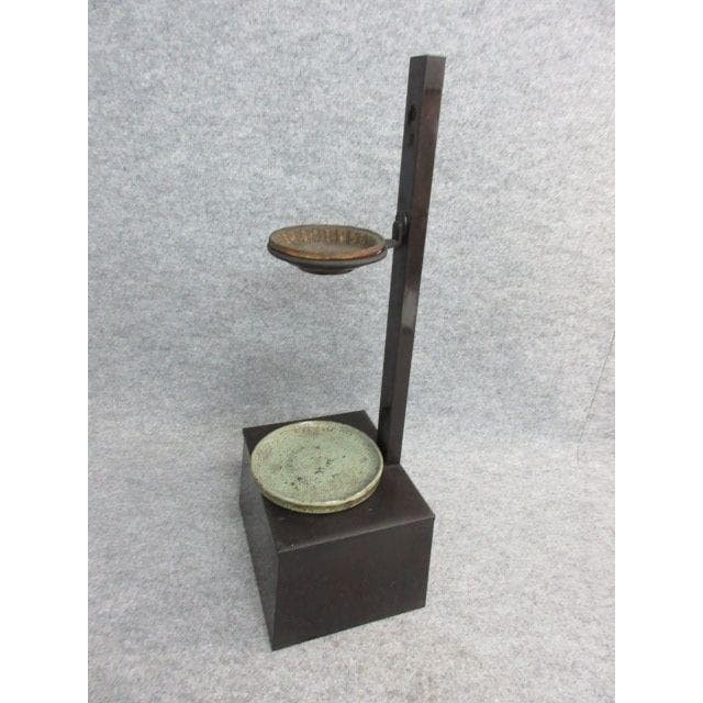 茶道具黒塗利休好短檠 [B26069]