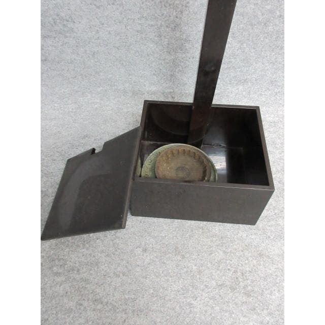 茶道具黒塗利休好短檠 [B26069]