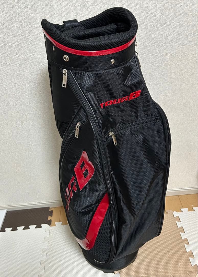 TOUR B キャディバッグ 黒/赤