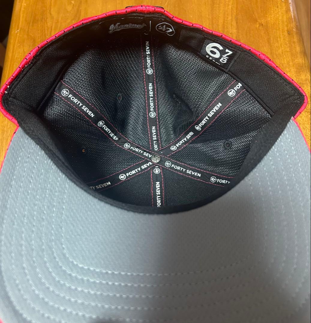 NPBライセンス 千葉ロッテマリーンズ 47 キャップ 55cm