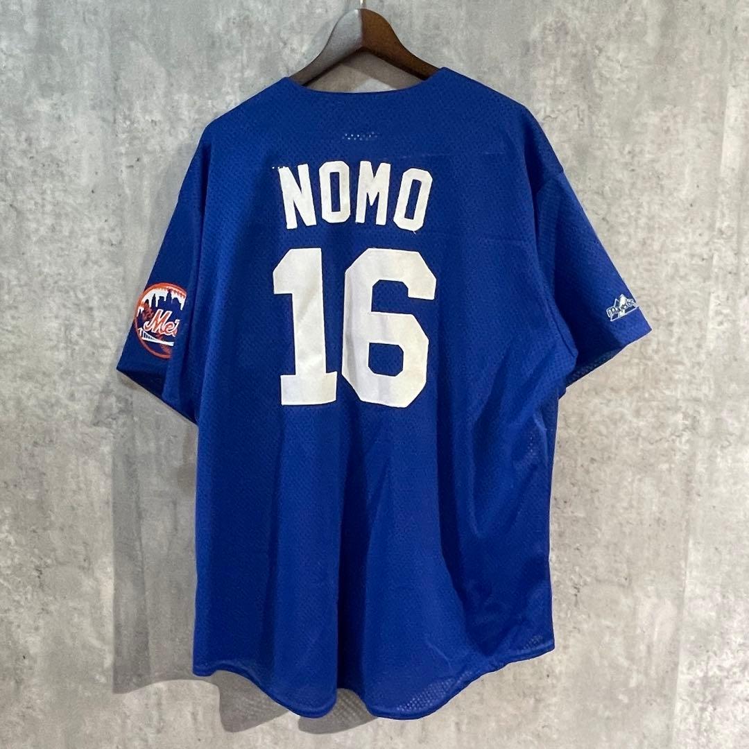 90's majestic 野茂英雄　ユニフォーム　ニューヨークメッツ　XL