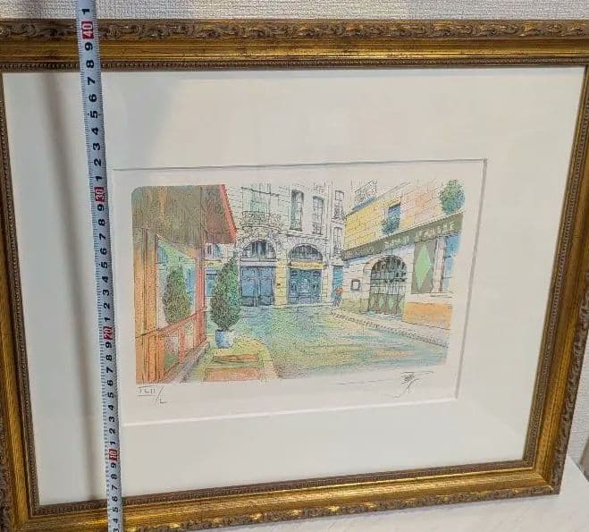 直筆サイン　ロルフ・ラフルスキー　　ビストロ セント アンドレ　リトグラフ　版画