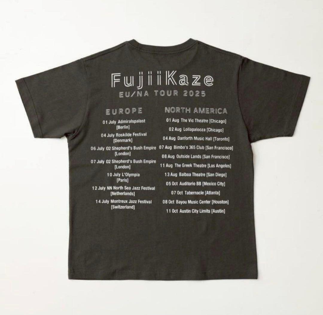 藤井風 FujiiKaze EU NA TOUR 2025 ドリンクTシャツ
