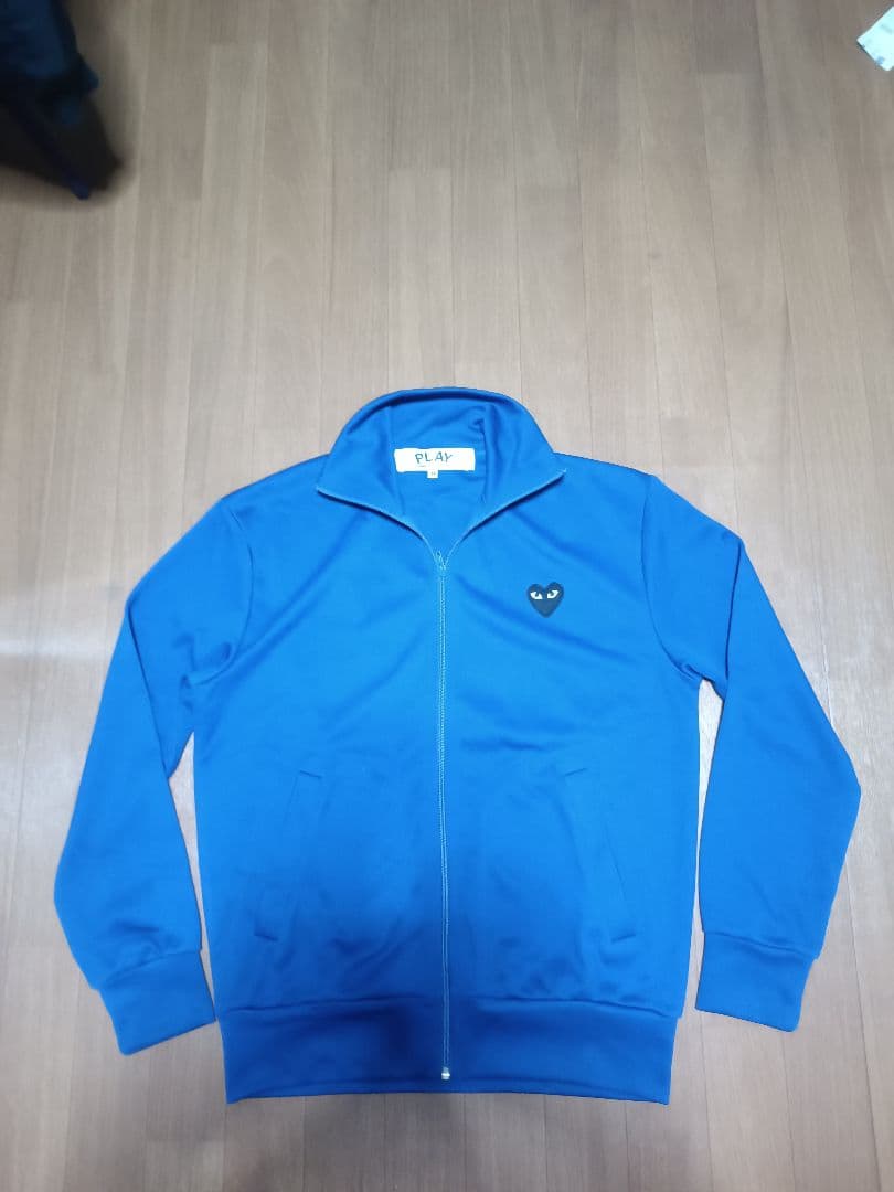 青色ハート刺繍スウェットジャケット