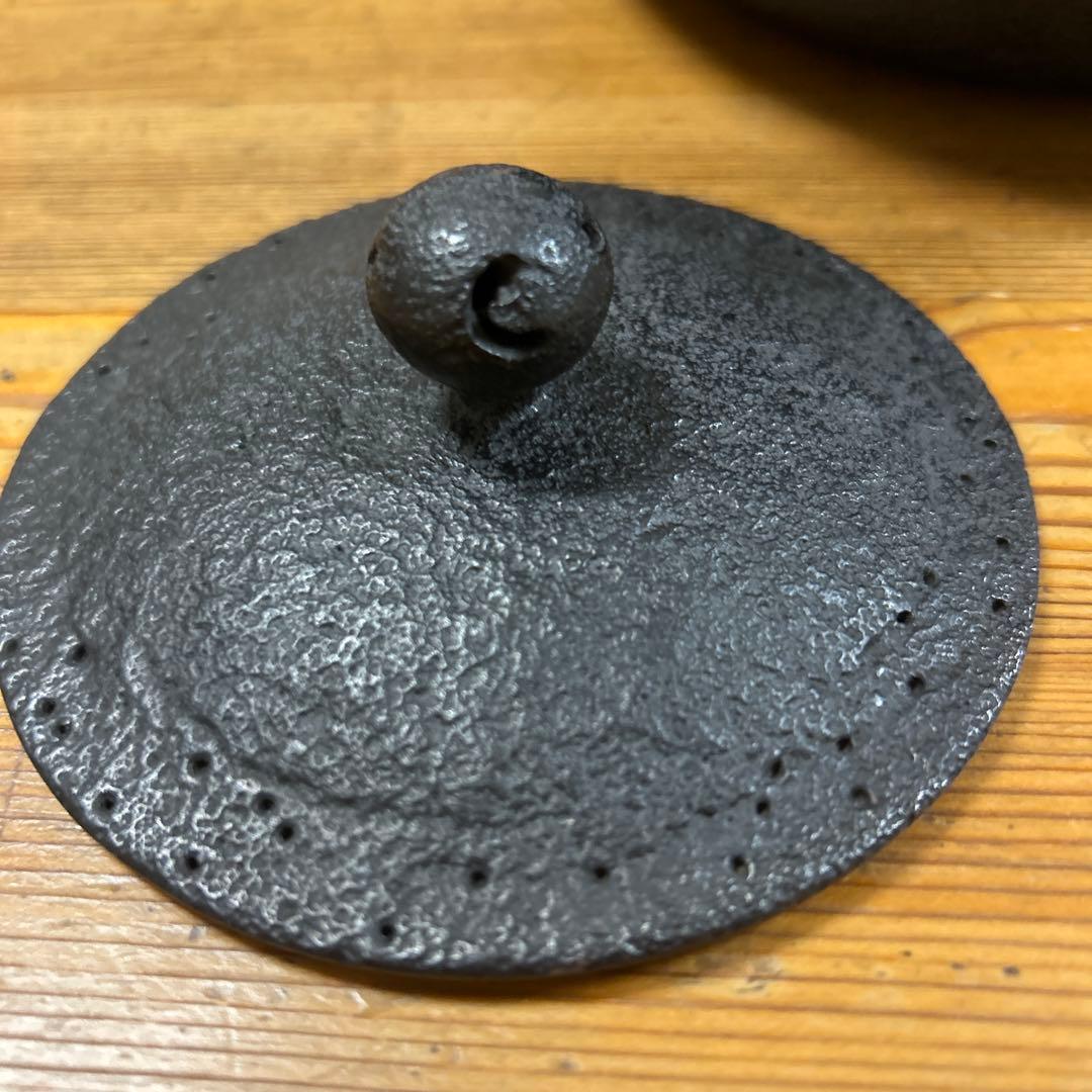 南部鉄器　茶道具 釜師　金沢専治　金澤鶴斎造　希少　工芸品　骨董　 姥口アラレ