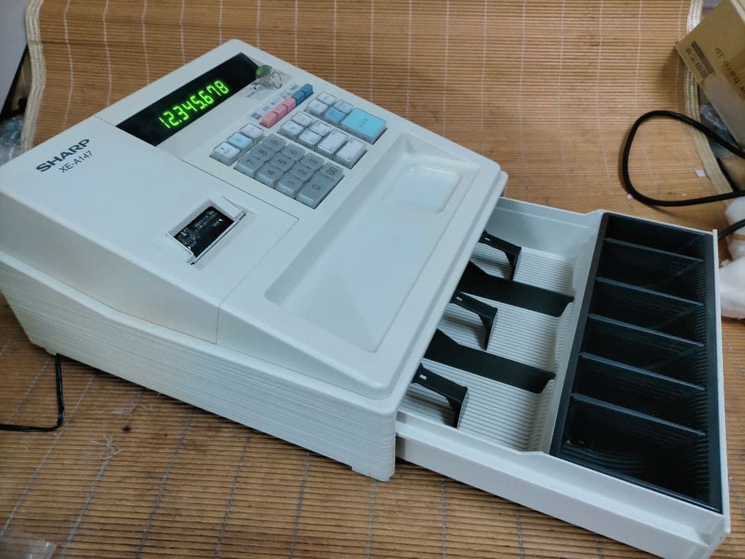 シャープレジスター　XE-A147　PC連携売上管理フル設定無料　090130