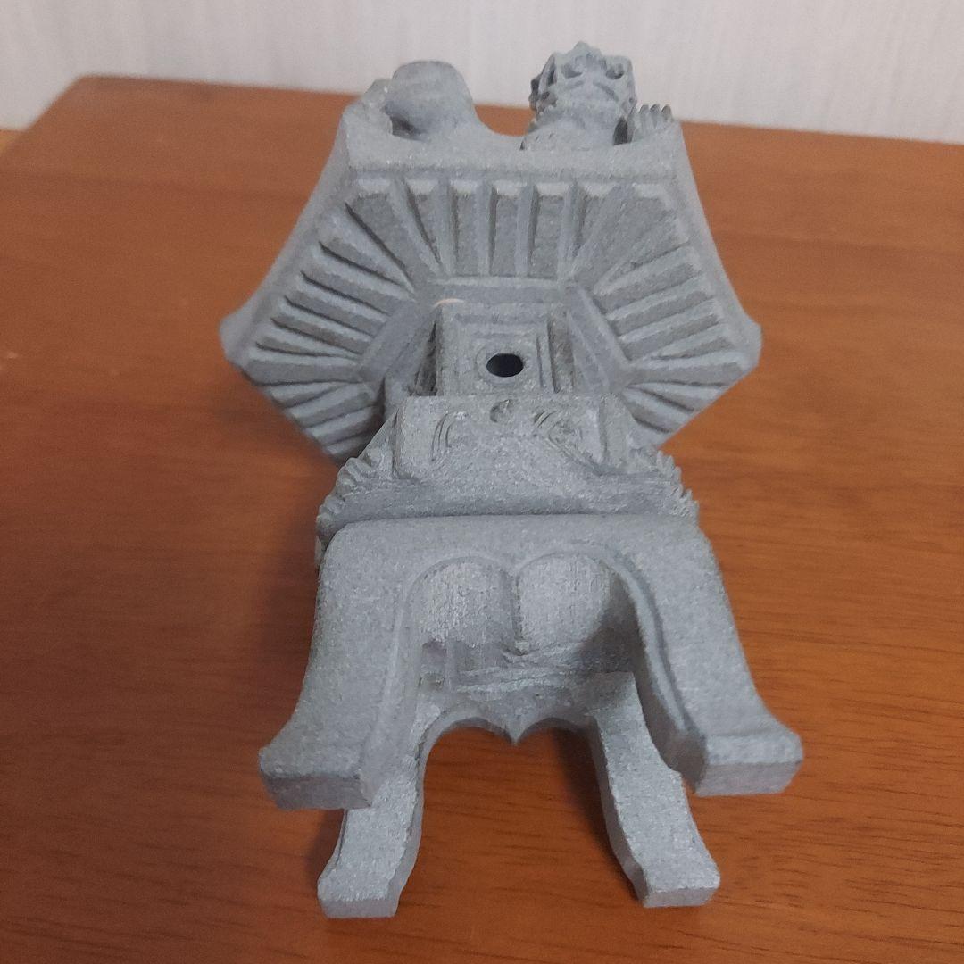 獅子彫刻 灯篭 石材製品 約15cm