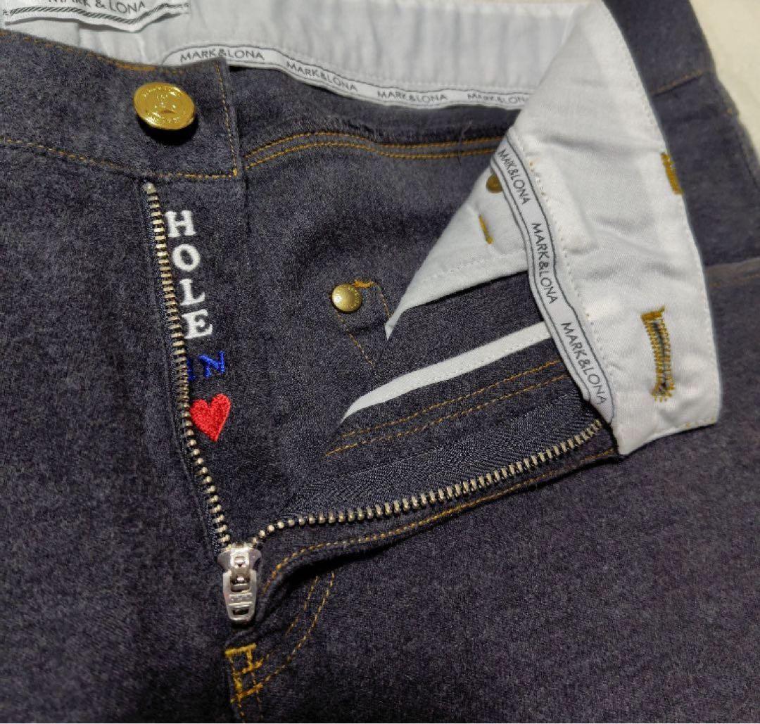 美品　MARK&LONA マークアンドロナ　ストレッチストレートパンツ　XL
