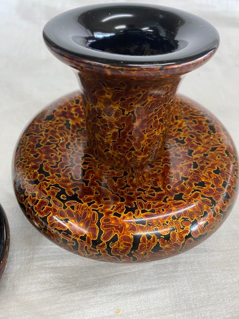 献茶台木製　虫喰塗　新品箱付き