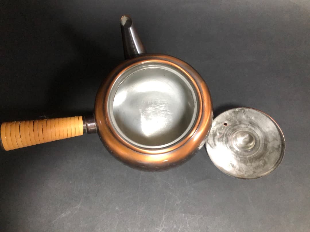 純銅茶器　 玉いぶし急須皿　星寛堂1点　夢お茶の間揃1点　2点セット