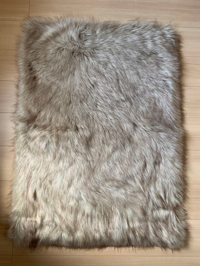 エコファー　ブランケット　毛布　ドッグ犬　ペット　ブラウン　茶色　北欧インテリア