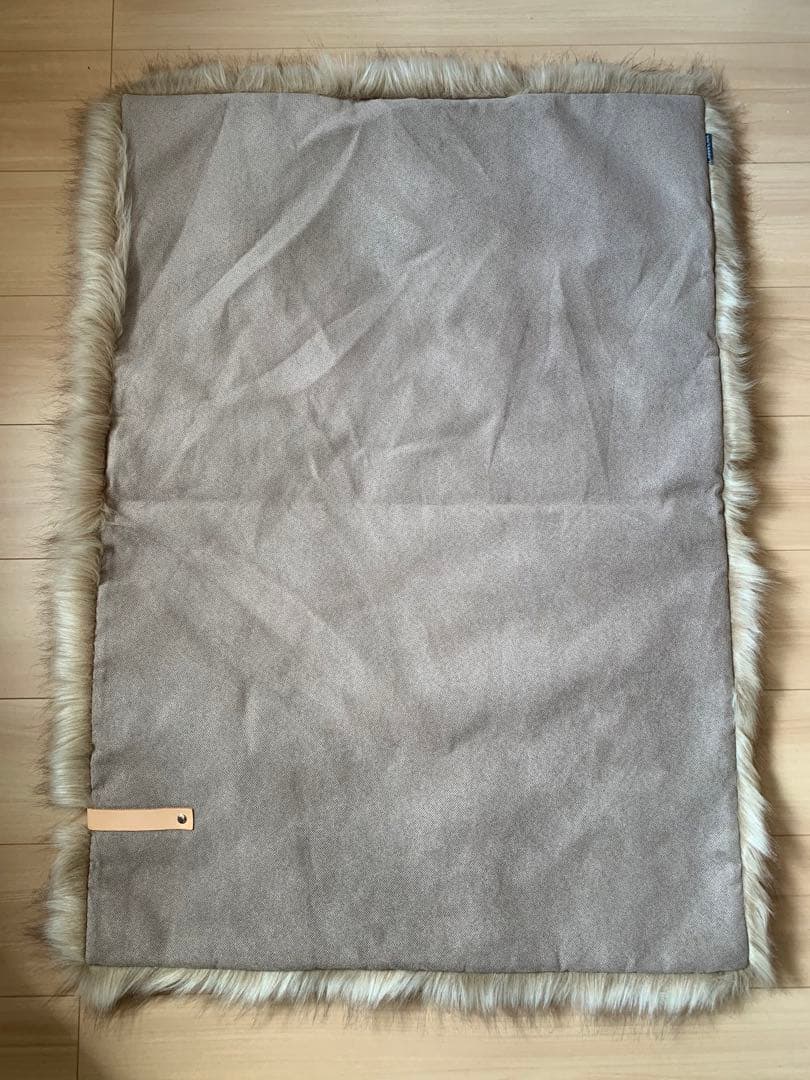 エコファー　ブランケット　毛布　ドッグ犬　ペット　ブラウン　茶色　北欧インテリア