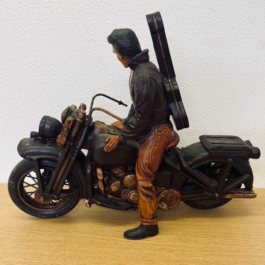 レア★エルビス・プレスリー /Harley/ヴィンテージ/置物/オブジェ/バイク