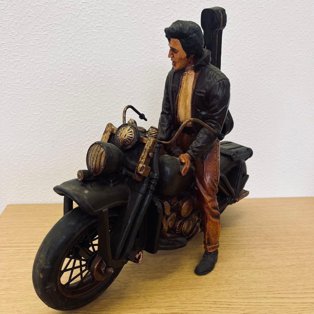 レア★エルビス・プレスリー /Harley/ヴィンテージ/置物/オブジェ/バイク