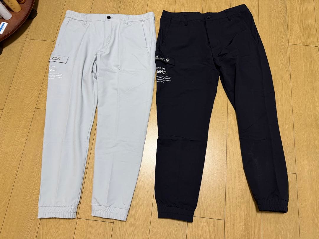 【希少LL】ルコック RIJOUME ジョガーパンツ 2枚セット（黒・グレー）