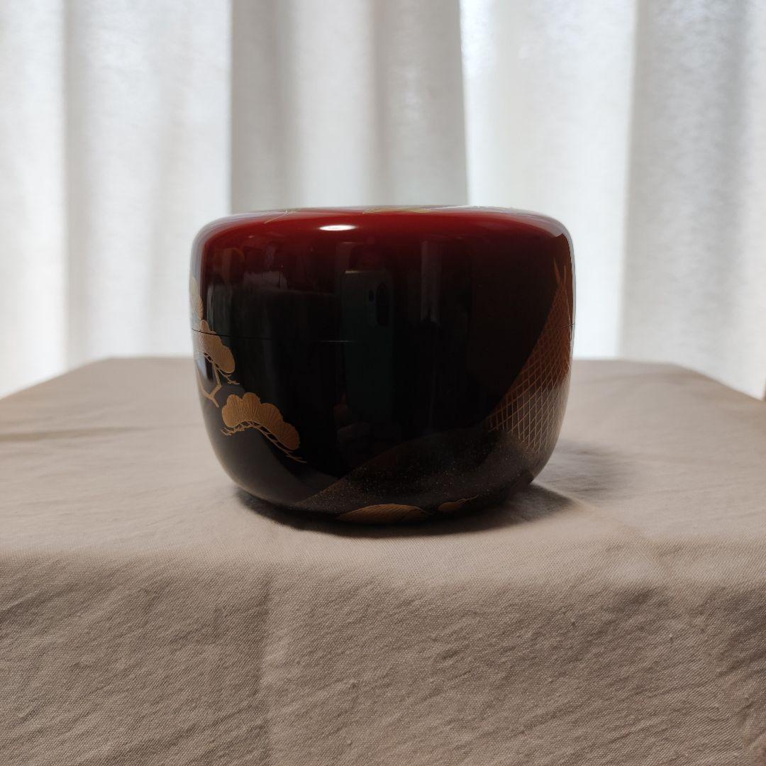 茶道具◆干網蒔絵利休棗◆中谷隆佳造