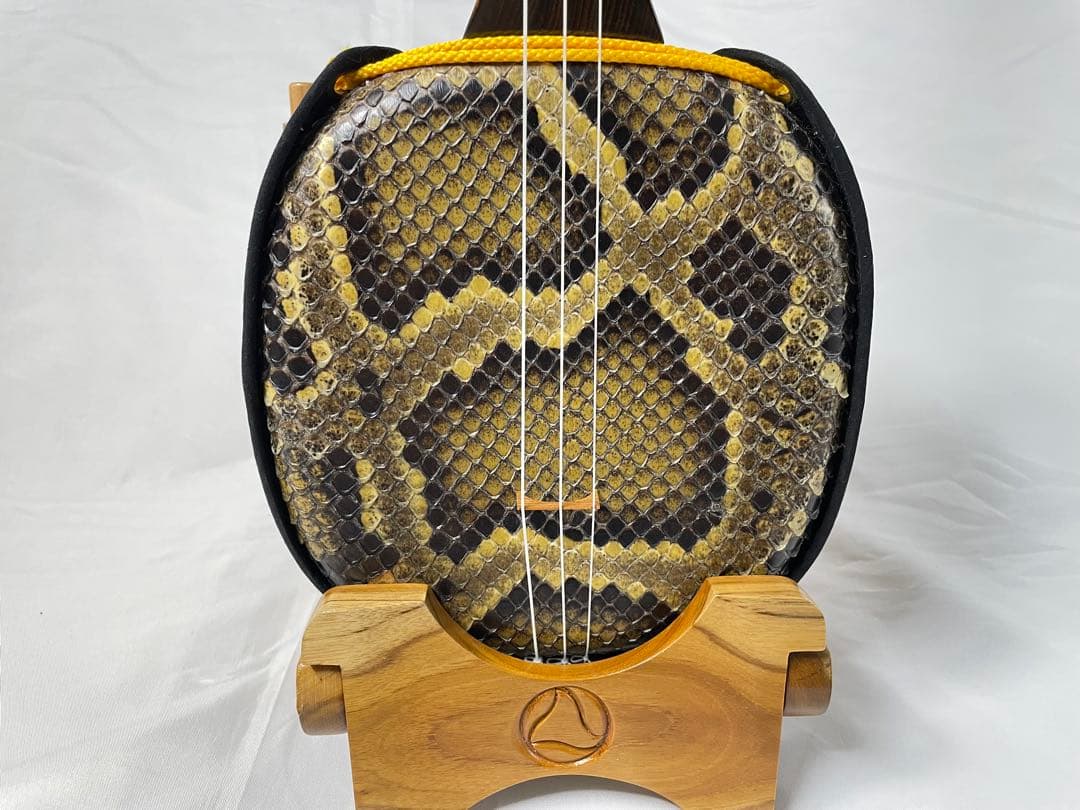 宮古木工芸 縞黒檀/カマゴン　本皮1枚張り三線