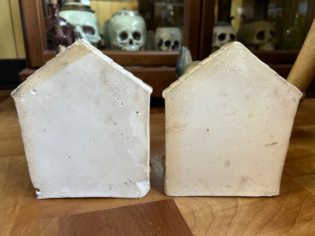 ビンテージ チョークウェア フレンチブルドッグ ブックエンド Bulldog