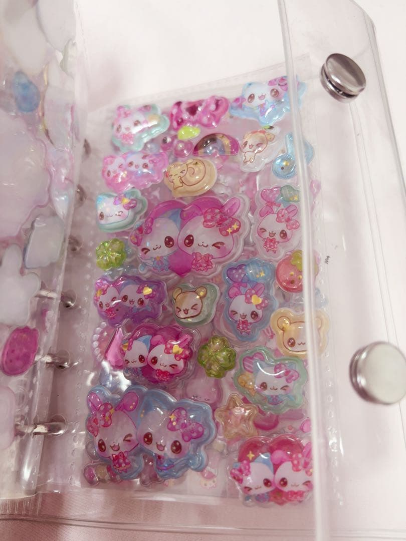 透明シール帳＆ボンボンドロップシール、おはじきシール、タイルシールセット