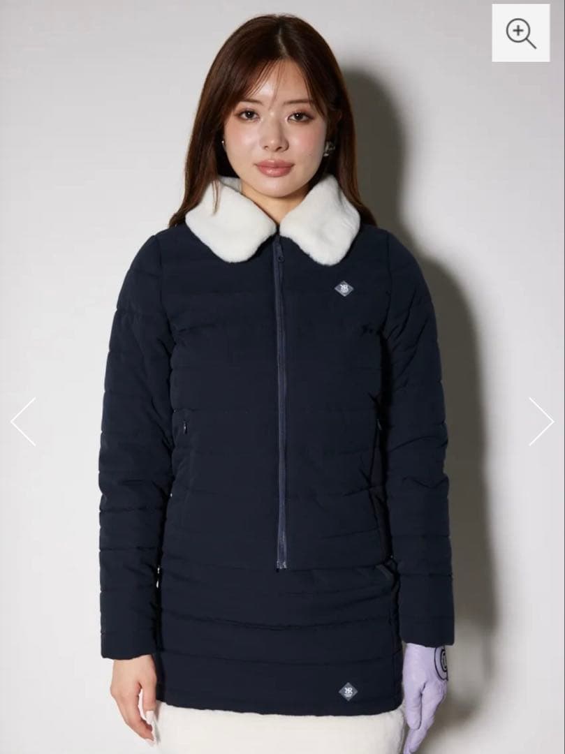 2/4限定お値下げ！リエンダゴルフ　Ｆファーカラーキルティングジャケット