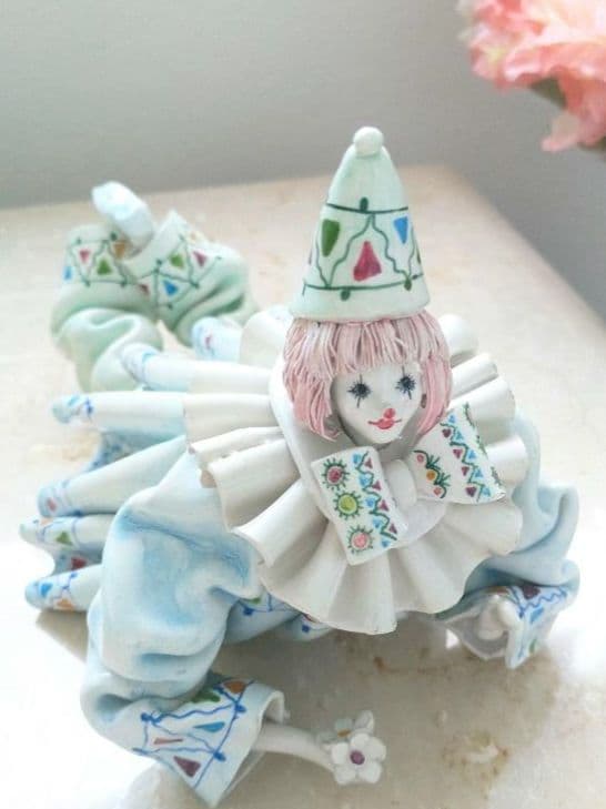 イタリア製　ピエロ　置物　インテリア　人形　 ペルージャの伝統工芸　ビンテージ