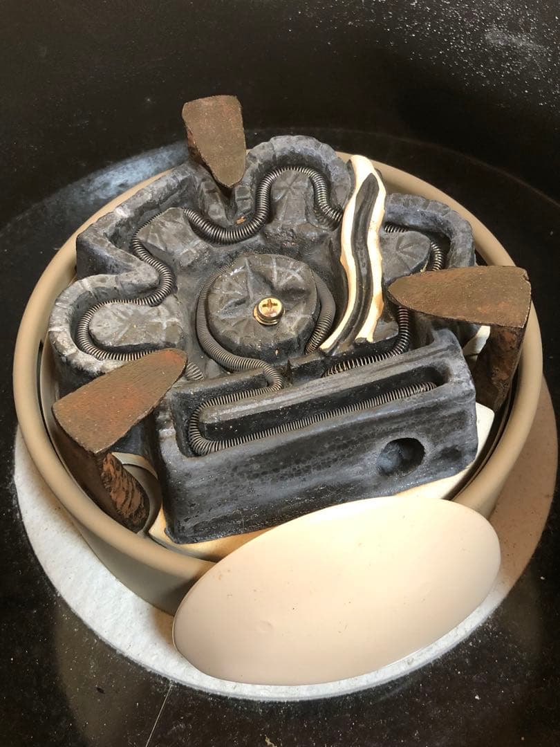 《R》野々田式 合金面取風炉 古銅色B 風炉型電熱器 元箱 260116き4