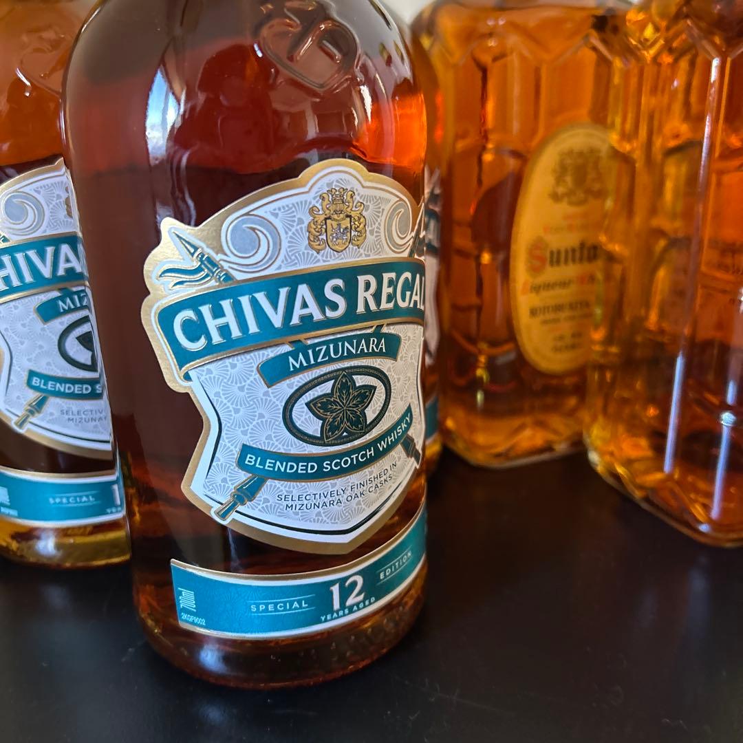 サントリー角復刻版3本とシーバスリーガルミズナラ12年3本の6本セット