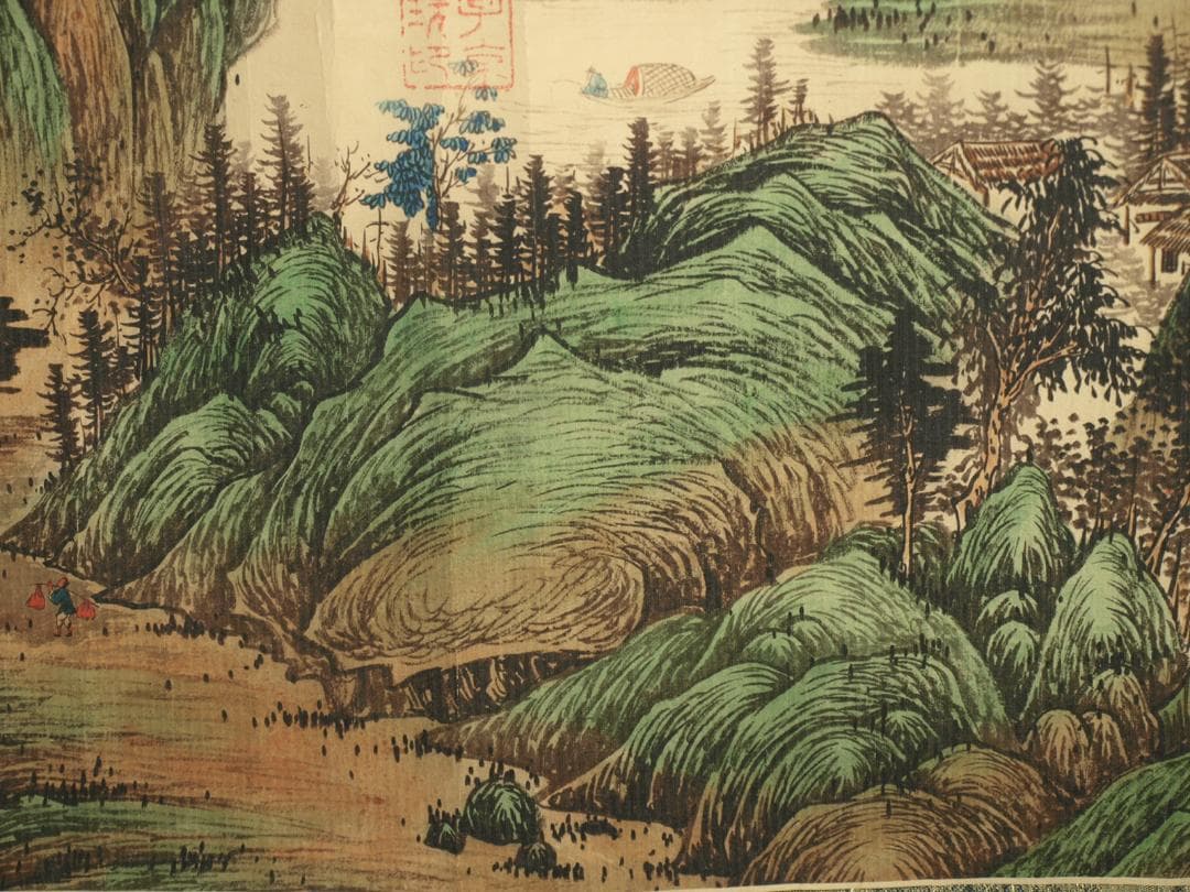 民間仕入れ品　民国保管品　中国明時代の掛軸　肉筆絵骨董品 BD386A3-3